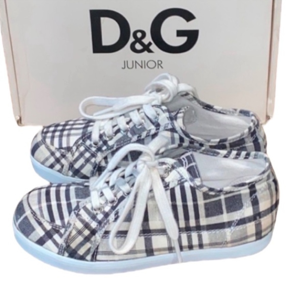 Authentic Dolce & Gabbana luxury designer canvas sneakers sz 10.5